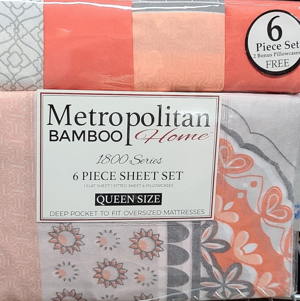 Metropolitan Bamboo Home 6 Piece Sheet Set